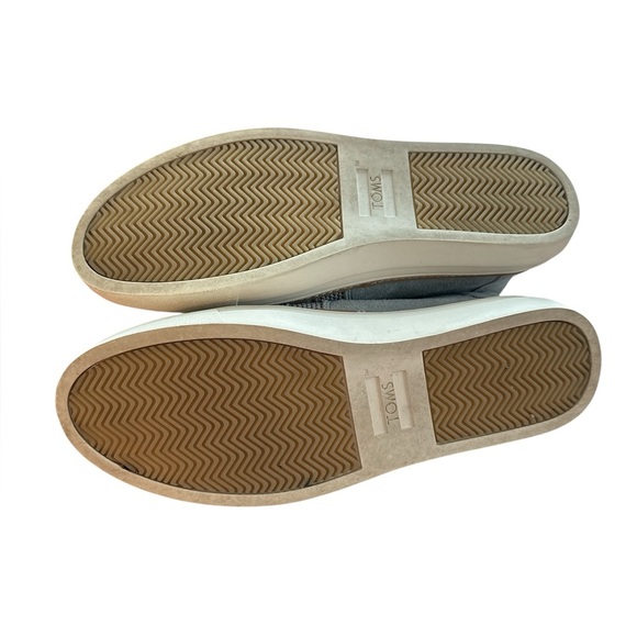 Toms blue gray suede slip on sneakers-Size 10 - Picture 4 of 6